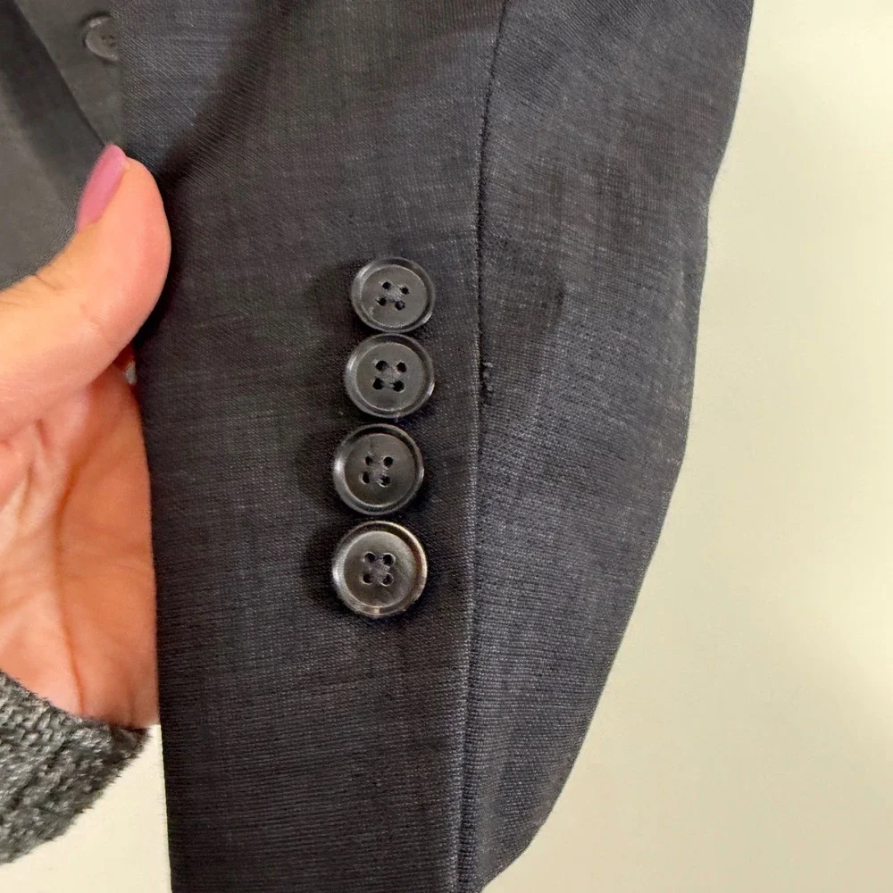 HUGO BOSS Blazer Men's 38R Wool Classic Fit Suit Jacket Gray‎ **FLAW**